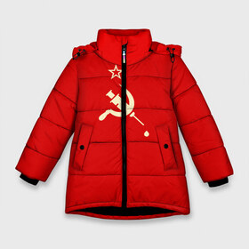 Зимняя куртка для девочек 3D с принтом СССР Вакцина в Новосибирске, ткань верха — 100% полиэстер; подклад — 100% полиэстер, утеплитель — 100% полиэстер. | длина ниже бедра, удлиненная спинка, воротник стойка и отстегивающийся капюшон. Есть боковые карманы с листочкой на кнопках, утяжки по низу изделия и внутренний карман на молнии. 

Предусмотрены светоотражающий принт на спинке, радужный светоотражающий элемент на пуллере молнии и на резинке для утяжки. | Тематика изображения на принте: 