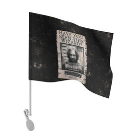 Флаг для автомобиля с принтом Sirius Black в Новосибирске, 100% полиэстер | Размер: 30*21 см | black | sirius | vdzajul | блэк | гарри | поттер | сириус