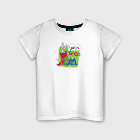Детская футболка хлопок с принтом Looking good в Новосибирске, 100% хлопок | круглый вырез горловины, полуприлегающий силуэт, длина до линии бедер | Тематика изображения на принте: bugs | bunny | looney | tunes | tweety | vdzajul | багз | бани | банни | твити