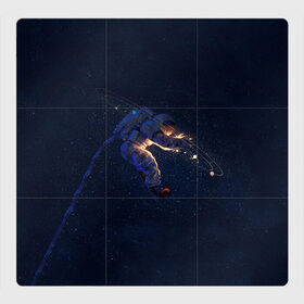 Магнитный плакат 3Х3 с принтом Космонавт в Новосибирске, Полимерный материал с магнитным слоем | 9 деталей размером 9*9 см | cosmos | space | галактика | космонавт | космос | млечный путь | скафандр