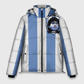 Мужская зимняя куртка 3D с принтом Диего Армандо Марадона D10S в Новосибирске, верх — 100% полиэстер; подкладка — 100% полиэстер; утеплитель — 100% полиэстер | длина ниже бедра, свободный силуэт Оверсайз. Есть воротник-стойка, отстегивающийся капюшон и ветрозащитная планка. 

Боковые карманы с листочкой на кнопках и внутренний карман на молнии. | d10s | maradona | аргентина | армандо | барселона | бога | джерси | диего | легенда | марадон | марадона | марадоны | рука | форма