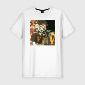 Мужская футболка хлопок Slim с принтом Playboi Carti PHOTO в Новосибирске, 92% хлопок, 8% лайкра | приталенный силуэт, круглый вырез ворота, длина до линии бедра, короткий рукав | fashion | hip hop | photo | rap | text | top