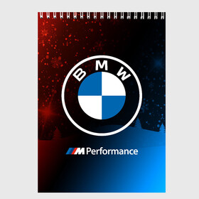 Скетчбук с принтом BMW - Снежный в Новосибирске, 100% бумага
 | 48 листов, плотность листов — 100 г/м2, плотность картонной обложки — 250 г/м2. Листы скреплены сверху удобной пружинной спиралью | 2020 | auto | b m w | bmv | bmw | car | logo | moto | performance | power | series | sport | авто | б м в | бмв | год | игра | игры | иьц | лого | логотип | марка | машина | мото | мотоцикл | новогодний | новый | павер | перфоманс | серии |