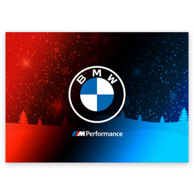 Поздравительная открытка с принтом BMW - Снежный в Новосибирске, 100% бумага | плотность бумаги 280 г/м2, матовая, на обратной стороне линовка и место для марки
 | Тематика изображения на принте: 2020 | auto | b m w | bmv | bmw | car | logo | moto | performance | power | series | sport | авто | б м в | бмв | год | игра | игры | иьц | лого | логотип | марка | машина | мото | мотоцикл | новогодний | новый | павер | перфоманс | серии |