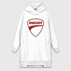 Платье-худи хлопок с принтом Ducati Logo | Дукати Лого (Z) в Новосибирске,  |  | Тематика изображения на принте: audi | audi ag | corse | ducati | ducati corse | ducati motor holding | hypermotard | multistrada | panigale | scrambler | streetfighter | supersport | дукати | массимо борди | мото | фабио тальони