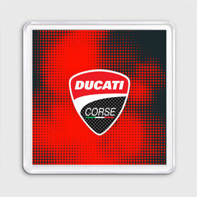 Магнит 55*55 с принтом Ducati Corse (Z) в Новосибирске, Пластик | Размер: 65*65 мм; Размер печати: 55*55 мм | audi | audi ag | corse | ducati | ducati corse | ducati motor holding | hypermotard | multistrada | panigale | scrambler | streetfighter | supersport | дукати | массимо борди | мото | фабио тальони