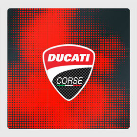 Магнитный плакат 3Х3 с принтом Ducati Corse (Z) в Новосибирске, Полимерный материал с магнитным слоем | 9 деталей размером 9*9 см | audi | audi ag | corse | ducati | ducati corse | ducati motor holding | hypermotard | multistrada | panigale | scrambler | streetfighter | supersport | дукати | массимо борди | мото | фабио тальони