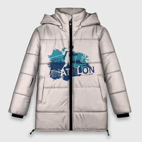 Женская зимняя куртка 3D с принтом Биатлон в Новосибирске, верх — 100% полиэстер; подкладка — 100% полиэстер; утеплитель — 100% полиэстер | длина ниже бедра, силуэт Оверсайз. Есть воротник-стойка, отстегивающийся капюшон и ветрозащитная планка. 

Боковые карманы с листочкой на кнопках и внутренний карман на молнии | активный отдых | биатлон | биатлонист | зима | лыжник | снег | снежинки | соревнования | спорт | стрелок | трасса