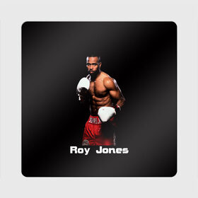 Магнит виниловый Квадрат с принтом Roy Jones в Новосибирске, полимерный материал с магнитным слоем | размер 9*9 см, закругленные углы | Тематика изображения на принте: boxer | boxing | great boxer | roy jones | roy jones lettering | roy jones print | бокс | боксер | великий боксер | надпись roy jones | принт roy jones | рой джонс