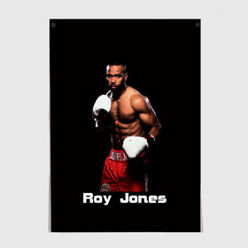 Постер с принтом Roy Jones в Новосибирске, 100% бумага
 | бумага, плотность 150 мг. Матовая, но за счет высокого коэффициента гладкости имеет небольшой блеск и дает на свету блики, но в отличии от глянцевой бумаги не покрыта лаком | boxer | boxing | great boxer | roy jones | roy jones lettering | roy jones print | бокс | боксер | великий боксер | надпись roy jones | принт roy jones | рой джонс