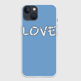 Чехол для iPhone 13 с принтом LOVE в Новосибирске,  |  | love | буквы | люблю | любовь | надпись | я люблю