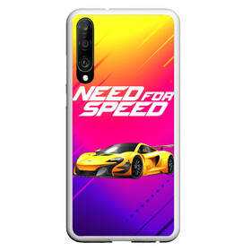 Чехол для Honor P30 с принтом NEED FO SPEED в Новосибирске, Силикон | Область печати: задняя сторона чехла, без боковых панелей | Тематика изображения на принте: carbon | heat | hot pursuit | most wanted | need for speed | payback. | shift | underground 2 | unleashed | жажда скорости