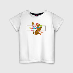 Детская футболка хлопок с принтом Soooo yummy! в Новосибирске, 100% хлопок | круглый вырез горловины, полуприлегающий силуэт, длина до линии бедер | 005850 | scooby doo | shaggy | vdkotan | велма | дафна | скуби | скуби ду | шэгги