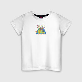 Детская футболка хлопок с принтом Joy ride в Новосибирске, 100% хлопок | круглый вырез горловины, полуприлегающий силуэт, длина до линии бедер | 005850 | scooby doo | shaggy | vdkotan | велма | дафна | скуби | скуби ду | шэгги