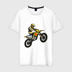 Мужская футболка хлопок с принтом Suzuki (+спина) в Новосибирске, 100% хлопок | прямой крой, круглый вырез горловины, длина до линии бедер, слегка спущенное плечо. | Тематика изображения на принте: bike | moto | motorcycle | sport | suzuki | байк | мото | мотоциклы | спорт | сузуки