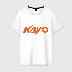 Мужская футболка хлопок с принтом KAYO LOGO (Z) в Новосибирске, 100% хлопок | прямой крой, круглый вырез горловины, длина до линии бедер, слегка спущенное плечо. | kayo | moto | motorcycle | sport | байк | кайо | мото | мотоциклы | спорт
