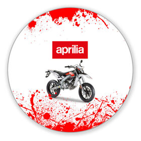 Коврик для мышки круглый с принтом Aprilia (Z) в Новосибирске, резина и полиэстер | круглая форма, изображение наносится на всю лицевую часть | aprilia | aprilia racing | bike | moto | motocycle | sportmotorcycle | априлия | мото | мотоспорт