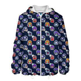 Мужская куртка 3D с принтом EMOJI Brawl Stars MONOGRAM в Новосибирске, ткань верха — 100% полиэстер, подклад — флис | прямой крой, подол и капюшон оформлены резинкой с фиксаторами, два кармана без застежек по бокам, один большой потайной карман на груди. Карман на груди застегивается на липучку | brawl stars | emoji | fashion | game | hip hop | мода | уличная мода | хип хоп | эмоджи