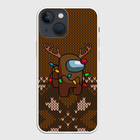 Чехол для iPhone 13 mini с принтом Among Us Merry Christmas (Z) в Новосибирске,  |  | among us | among us 2 | amongus | deer | fortegreen | impostor | innersloth | jacquard | medbay | merry christmas | texture | аманг | амонгус | вязанка | вязанная | джейсон вурхиз | жаккард | клан шляпок | новогодняя | олени | олень | предатель