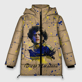 Женская зимняя куртка 3D с принтом Diego Maradona в Новосибирске, верх — 100% полиэстер; подкладка — 100% полиэстер; утеплитель — 100% полиэстер | длина ниже бедра, силуэт Оверсайз. Есть воротник-стойка, отстегивающийся капюшон и ветрозащитная планка. 

Боковые карманы с листочкой на кнопках и внутренний карман на молнии | cup | diego maradona | diego maradona letterin | diego maradona print | football | footballer | great footballer | number 10 | великий футболист | диего марадона | кубок | надпись диего марадона | номер 10 | принт диего марадона | футбол 