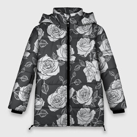 Женская зимняя куртка 3D с принтом Цветочное спокойствие в Новосибирске, верх — 100% полиэстер; подкладка — 100% полиэстер; утеплитель — 100% полиэстер | длина ниже бедра, силуэт Оверсайз. Есть воротник-стойка, отстегивающийся капюшон и ветрозащитная планка. 

Боковые карманы с листочкой на кнопках и внутренний карман на молнии | 