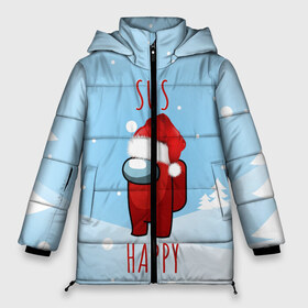 Женская зимняя куртка 3D с принтом SUS HAPPY AMONG US в Новосибирске, верх — 100% полиэстер; подкладка — 100% полиэстер; утеплитель — 100% полиэстер | длина ниже бедра, силуэт Оверсайз. Есть воротник-стойка, отстегивающийся капюшон и ветрозащитная планка. 

Боковые карманы с листочкой на кнопках и внутренний карман на молнии | claus | imposter | impostor | red | santa | амонг ас | ёлка | клаус | красный | нг | новогодний | подозрительный | предатель | санта | скин | счастливый
