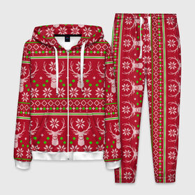 Мужской костюм 3D с принтом Viral sweater в Новосибирске, 100% полиэстер | Манжеты и пояс оформлены тканевой резинкой, двухслойный капюшон со шнурком для регулировки, карманы спереди | Тематика изображения на принте: deer | happy new year | new year | santa | защитный экран | корона | коронавирус | новогодний свитер | новый год | свитер | свитер с маской | свитер с оленями