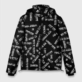 Мужская зимняя куртка 3D с принтом Kizaru Translation (Z) в Новосибирске, верх — 100% полиэстер; подкладка — 100% полиэстер; утеплитель — 100% полиэстер | длина ниже бедра, свободный силуэт Оверсайз. Есть воротник-стойка, отстегивающийся капюшон и ветрозащитная планка. 

Боковые карманы с листочкой на кнопках и внутренний карман на молнии. | Тематика изображения на принте: haunted family | kizaru | music | rap | гангста | кизару | нечипорeнко | реп | репер | рэп | рэпер | хип хоп