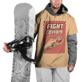 Накидка на куртку 3D с принтом FIght Covid19 в Новосибирске, 100% полиэстер |  | Тематика изображения на принте: борьба | ковид | коронавирус | самоизоляция