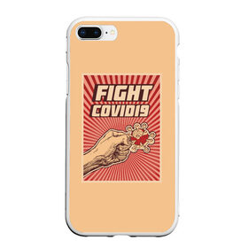 Чехол для iPhone 7Plus/8 Plus матовый с принтом FIght Covid19 в Новосибирске, Силикон | Область печати: задняя сторона чехла, без боковых панелей | борьба | ковид | коронавирус | самоизоляция