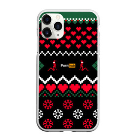 Чехол для iPhone 11 Pro Max матовый с принтом PORN HUB в Новосибирске, Силикон |  | 2021 | new year | новый 2021 год | новый год | поцелуй меня | с новым годом | свитер | свитер на новый год | сердечки