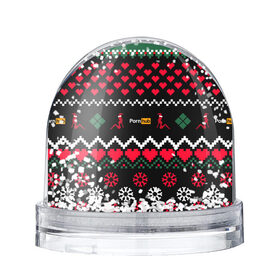 Снежный шар с принтом PORN HUB в Новосибирске, Пластик | Изображение внутри шара печатается на глянцевой фотобумаге с двух сторон | 2021 | new year | новый 2021 год | новый год | поцелуй меня | с новым годом | свитер | свитер на новый год | сердечки