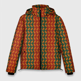 Мужская зимняя куртка 3D с принтом Новогоднее печенье в Новосибирске, верх — 100% полиэстер; подкладка — 100% полиэстер; утеплитель — 100% полиэстер | длина ниже бедра, свободный силуэт Оверсайз. Есть воротник-стойка, отстегивающийся капюшон и ветрозащитная планка. 

Боковые карманы с листочкой на кнопках и внутренний карман на молнии. | background | christmas | cookies | new year | snowflakes | texture | новый год | печенье | рождество | снежинки | текстура | фон