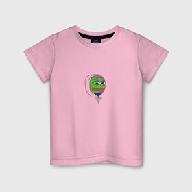 Детская футболка хлопок с принтом Pepe in the hoodie в Новосибирске, 100% хлопок | круглый вырез горловины, полуприлегающий силуэт, длина до линии бедер | mem | pepe in the hoodie | грустный | животные | капюшон | лягушка | мем | пепе | пепе в худи | прикол | юмор