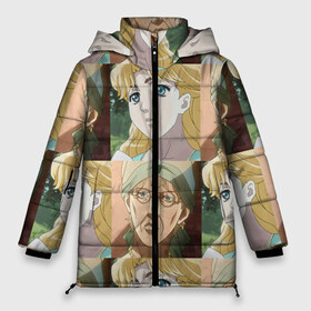 Женская зимняя куртка 3D с принтом Erina JoJo Эрина ДжоДжо в Новосибирске, верх — 100% полиэстер; подкладка — 100% полиэстер; утеплитель — 100% полиэстер | длина ниже бедра, силуэт Оверсайз. Есть воротник-стойка, отстегивающийся капюшон и ветрозащитная планка. 

Боковые карманы с листочкой на кнопках и внутренний карман на молнии | anime | erina | jjba | jojo | аниме | джоджо | эрина