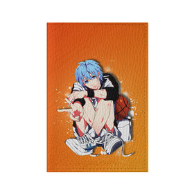 Обложка для паспорта матовая кожа с принтом Баскетбол Куроко в Новосибирске, натуральная матовая кожа | размер 19,3 х 13,7 см; прозрачные пластиковые крепления | аниме | баскетбол куроко | куроко тецуя | призрачный шестой игрок