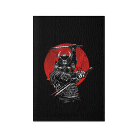 Обложка для паспорта матовая кожа с принтом Samurai в Новосибирске, натуральная матовая кожа | размер 19,3 х 13,7 см; прозрачные пластиковые крепления | 2077 | art | blood | cyber | cyberpunk | dead | death | demon | japan | mask | ninja | oni | samurai | shadow | shogun | tokyo | warior | арт | воин | война | демон | катана | кибер | киберпанк | кровь | маска | мертвый | ниндзя | путь | самурай