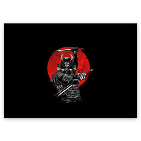 Поздравительная открытка с принтом Samurai в Новосибирске, 100% бумага | плотность бумаги 280 г/м2, матовая, на обратной стороне линовка и место для марки
 | Тематика изображения на принте: 2077 | art | blood | cyber | cyberpunk | dead | death | demon | japan | mask | ninja | oni | samurai | shadow | shogun | tokyo | warior | арт | воин | война | демон | катана | кибер | киберпанк | кровь | маска | мертвый | ниндзя | путь | самурай