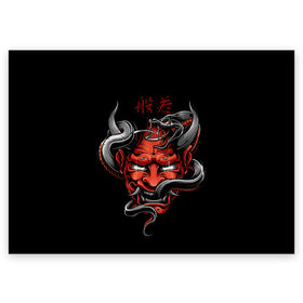 Поздравительная открытка с принтом Хання в Новосибирске, 100% бумага | плотность бумаги 280 г/м2, матовая, на обратной стороне линовка и место для марки
 | 2077 | art | blood | cyber | cyberpunk | dead | death | demon | japan | mask | ninja | oni | samurai | shadow | shogun | tokyo | warior | арт | воин | война | демон | катана | кибер | киберпанк | кровь | маска | мертвый | ниндзя | путь | самурай