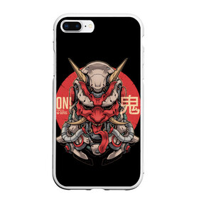 Чехол для iPhone 7Plus/8 Plus матовый с принтом Cyber Oni Samurai в Новосибирске, Силикон | Область печати: задняя сторона чехла, без боковых панелей | 2077 | art | blood | cyber | cyberpunk | dead | death | demon | japan | mask | ninja | oni | samurai | shadow | shogun | tokyo | warior | арт | воин | война | демон | катана | кибер | киберпанк | кровь | маска | мертвый | ниндзя | путь | самурай