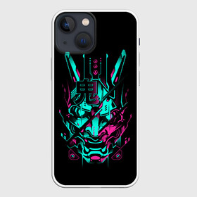 Чехол для iPhone 13 mini с принтом Cyber Samurai в Новосибирске,  |  | 2077 | art | blood | cyber | cyberpunk | dead | death | demon | japan | mask | ninja | oni | samurai | shadow | shogun | tokyo | warior | арт | воин | война | демон | катана | кибер | киберпанк | кровь | маска | мертвый | ниндзя | путь | самурай