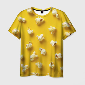 Мужская футболка 3D с принтом Попкорн в Новосибирске, 100% полиэфир | прямой крой, круглый вырез горловины, длина до линии бедер | Тематика изображения на принте: popcorn | воздушная | еда | кино | кинотеатр | кукуруза | кушать | попкорн | сладкий | соленый | сырный | хрустящий