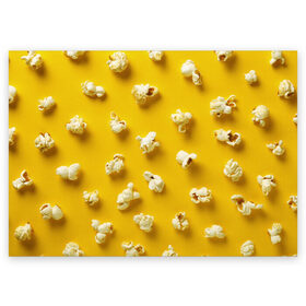 Поздравительная открытка с принтом Попкорн в Новосибирске, 100% бумага | плотность бумаги 280 г/м2, матовая, на обратной стороне линовка и место для марки
 | popcorn | воздушная | еда | кино | кинотеатр | кукуруза | кушать | попкорн | сладкий | соленый | сырный | хрустящий