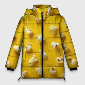 Женская зимняя куртка 3D с принтом Попкорн в Новосибирске, верх — 100% полиэстер; подкладка — 100% полиэстер; утеплитель — 100% полиэстер | длина ниже бедра, силуэт Оверсайз. Есть воротник-стойка, отстегивающийся капюшон и ветрозащитная планка. 

Боковые карманы с листочкой на кнопках и внутренний карман на молнии | popcorn | воздушная | еда | кино | кинотеатр | кукуруза | кушать | попкорн | сладкий | соленый | сырный | хрустящий