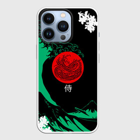 Чехол для iPhone 13 Pro с принтом Japanese style в Новосибирске,  |  | ninja | samurai | больгая волна | дракон | иероглиф | ниндзя | природа | самурай | япония | японское искусство