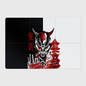 Магнитный плакат 3Х2 с принтом Самурай Samurai в Новосибирске, Полимерный материал с магнитным слоем | 6 деталей размером 9*9 см | cyberpunk 2077 | ninja | samurai | киберпанк | маска самурая | путь война | самурай | сёгун | семь самураев | токио | чёрный самурай | японский самурай