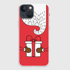 Чехол для iPhone 13 mini с принтом Дед мороз в Новосибирске,  |  | 2020 | 2021 | christmas | happy | merry | new year | зима | новогодний | новогодняя | новогодняя маска | новый год | рождественский | рождество | снег