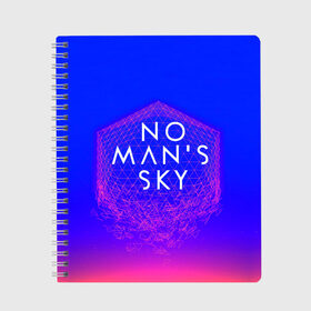Тетрадь с принтом NO MANS SKY в Новосибирске, 100% бумага | 48 листов, плотность листов — 60 г/м2, плотность картонной обложки — 250 г/м2. Листы скреплены сбоку удобной пружинной спиралью. Уголки страниц и обложки скругленные. Цвет линий — светло-серый
 | action | hello games | next. | no man s sky | no man sky | space | выживание | космос