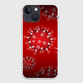 Чехол для iPhone 13 mini с принтом Вирусяка в Новосибирске,  |  | Тематика изображения на принте: coronavirus | covid | вирус | ковид | коронавирус