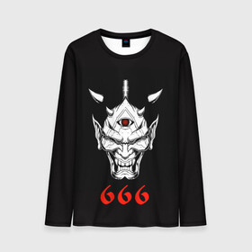 Мужской лонгслив 3D с принтом 666 в Новосибирске, 100% полиэстер | длинные рукава, круглый вырез горловины, полуприлегающий силуэт | Тематика изображения на принте: 666 | creep | scream | warrior | астрал | восставший из ада | демон | монстр | призрак | принт 666 | страшилки | хоррор | хоррор футболки | хэллоуин